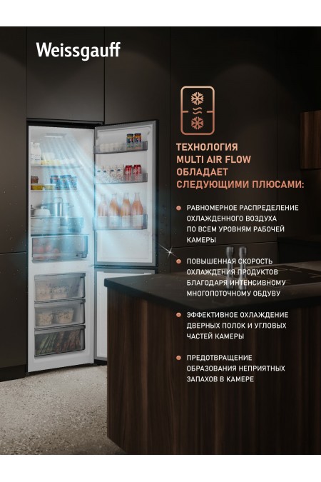 Холодильник Weissgauff WRK 2000 Total NF Inverter Black Inox (темная сталь) 2