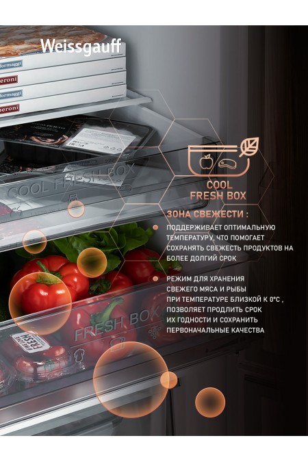 Холодильник Weissgauff WRK 2000 Total NF Inverter Black Inox (темная сталь) 4