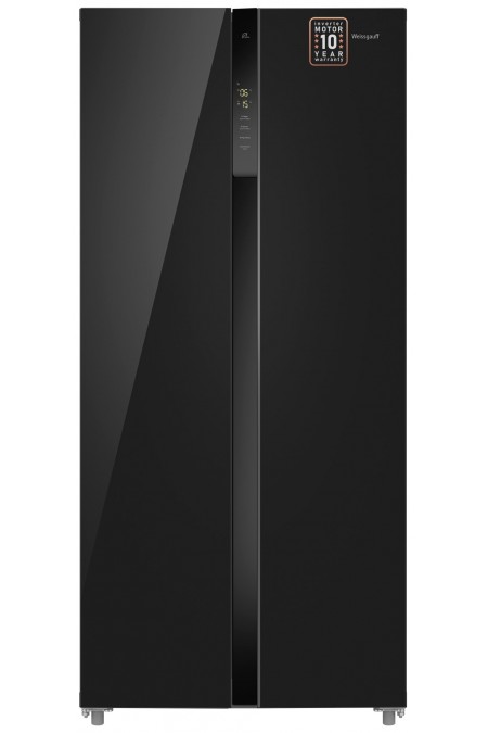 Холодильник Weissgauff WSBS 500 Inverter NF Glass (Side-by-Side) (черный) 