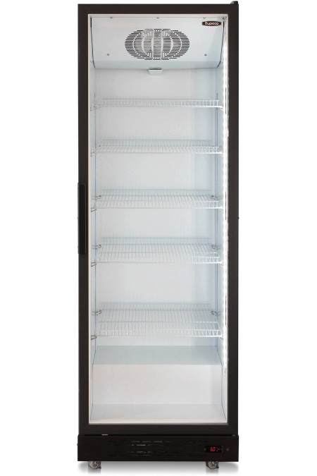 Холодильный шкаф Бирюса B600DU (стеклянная дверь) (белый/черный фронт) 