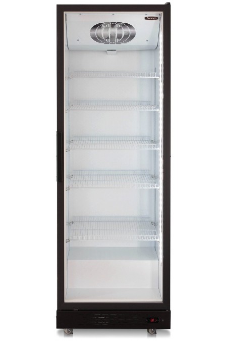 Холодильный шкаф Бирюса В500DU (стеклянная дверь) (белый/черный фронт) 