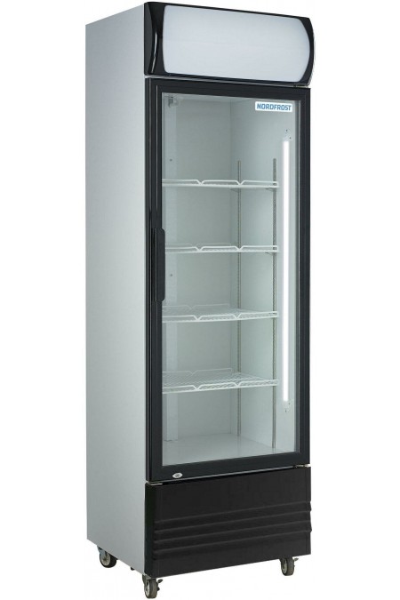 Холодильная витрина Nordfrost RSC 400 GB (стеклянная дверь) (белый/черный фронт) 