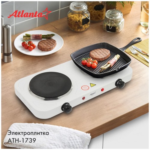 Электрическая плита Atlanta ATH-1739 (белый) 2