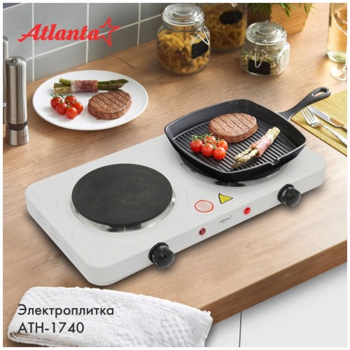 Электрическая плита Atlanta ATH-1740 (белый) 1