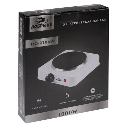 Электрическая плита Добрыня DO-2206 (белый) 5