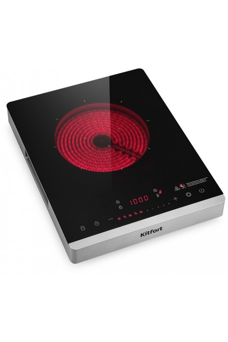 Электрическая плита Kitfort КТ-146 (черный/серебристый) 
