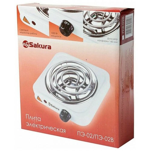 Электрическая плита Sakura ПЭ-02В (черный) 4