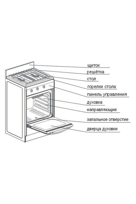Газовая плита Darina 1AS GM521 001 W (белый) 5