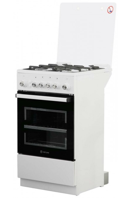 Газовая плита De Luxe 5040.30Г (кр) Ч/Р (белый) 1