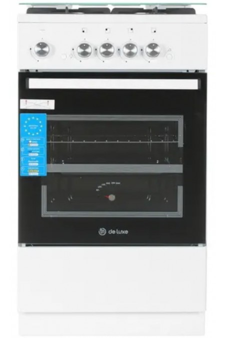 Газовая плита De Luxe 5040.32Г (кр) Ч/Р (белый) 2