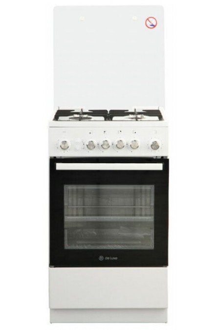 Газовая плита De Luxe 5040.40Г (кр) Ч/Р (белый) 