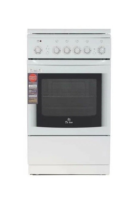 Газовая плита De Luxe 506040.01Г (кр) Ч/Р (белый) 