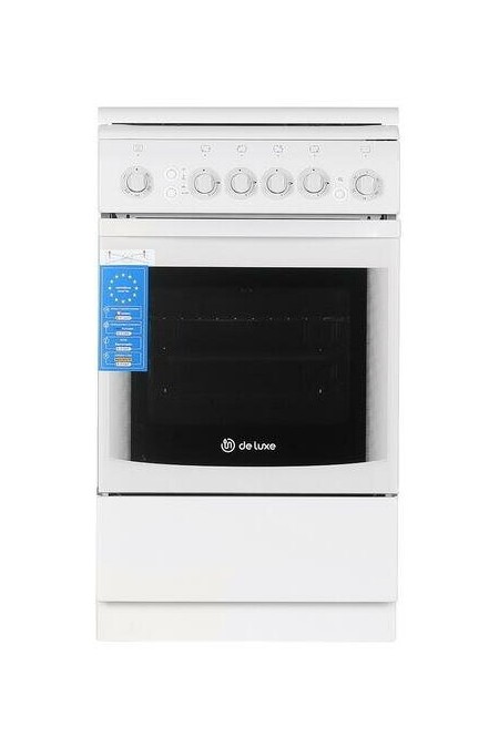 Газовая плита De Luxe 506040.11Г (кр) Ч/Р (белый) 1