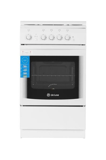 Газовая плита De Luxe 506040.14Г (кр) Ч/Р (белый) 2