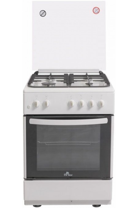 Газовая плита De Luxe 606040.24г-001 (кр) Ч/Р (белый) 