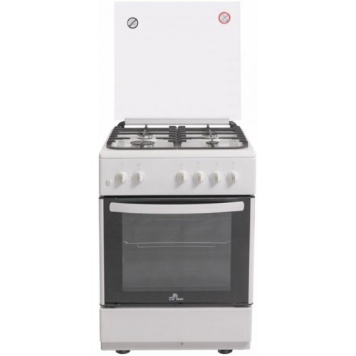 Газовая плита De Luxe 606040.24г-001 (кр) Ч/Р (белый) 