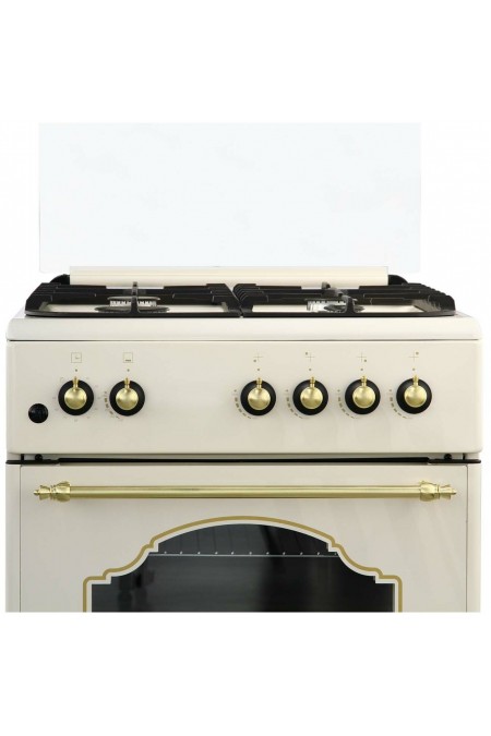 Газовая плита De Luxe 606040.24г 006 (кр) Ч/Р Retro (бежевый) 1