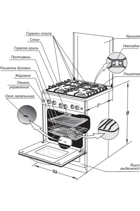 Газовая плита Gefest 5100-02 0001 (коричневый) 7