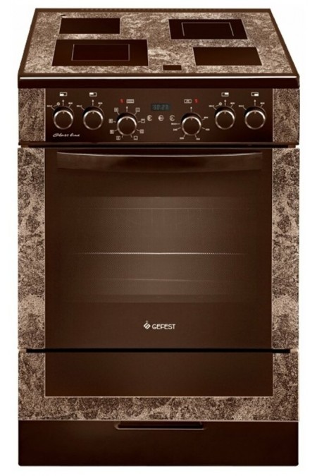Газовая плита Gefest 6500-02 0114 (коричневый с рисунком мрамор) 