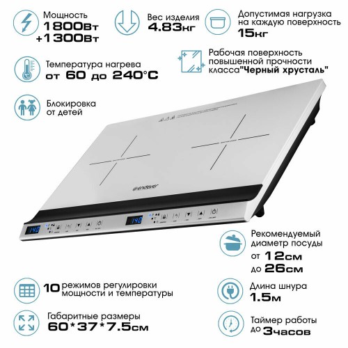 Индукционная плита Endever Skyline IP-69 (белый) 6