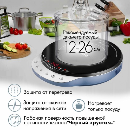 Индукционная плита Endever Skyline IP-70 (черный/синий) 4