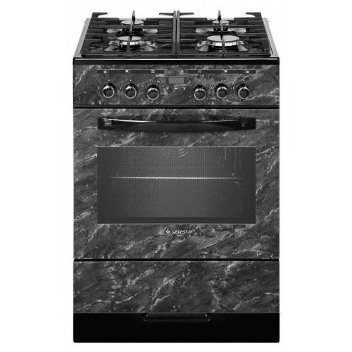 Комбинированная плита Gefest 5302-03 0053 (черный с рисунком мрамор) 1