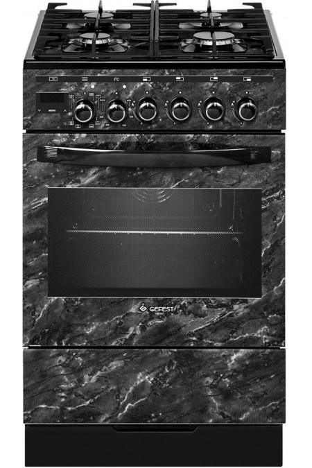 Комбинированная плита Gefest 5502-04 0053 (черный с рисунком мрамор) 