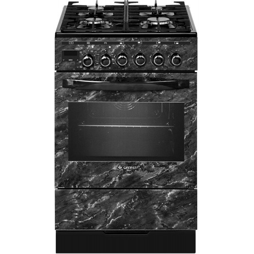 Комбинированная плита Gefest 5502-04 0053 (черный с рисунком мрамор) 