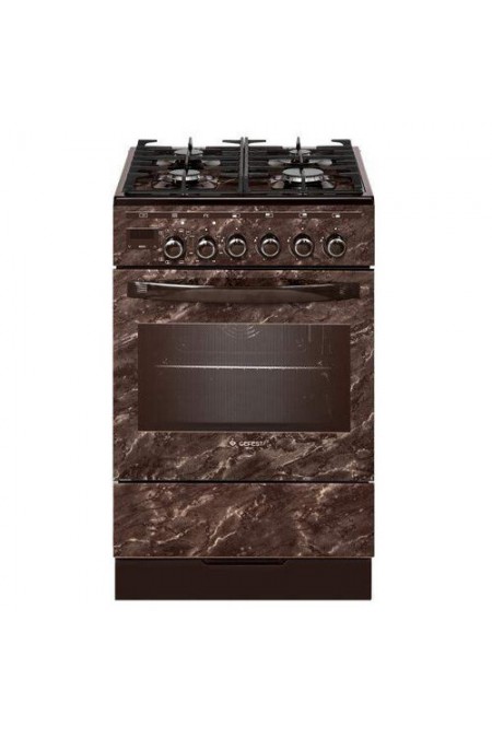 Комбинированная плита Gefest 5502-04 0054 (коричневый с рисунком мрамор) 