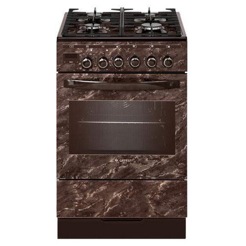 Комбинированная плита Gefest 5502-04 0054 (коричневый с рисунком мрамор) 