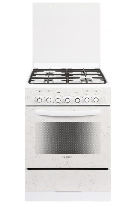 Комбинированная плита Gefest 6302-03 0052 (белый с рисунком мрамор) 