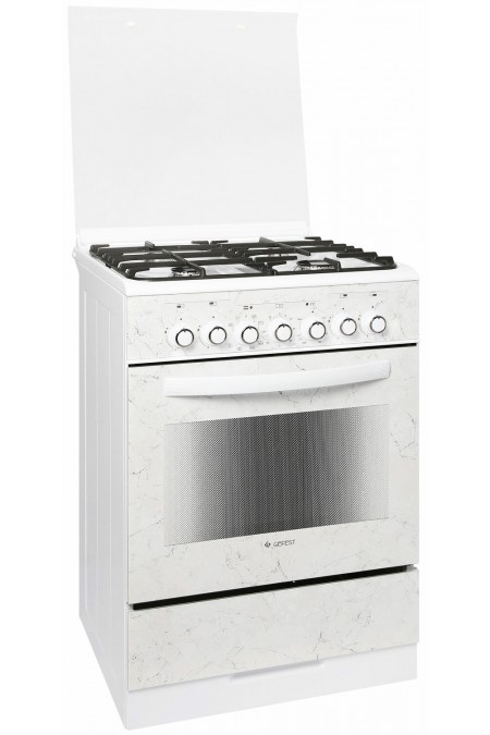 Комбинированная плита Gefest 6302-03 0052 (белый с рисунком мрамор) 1