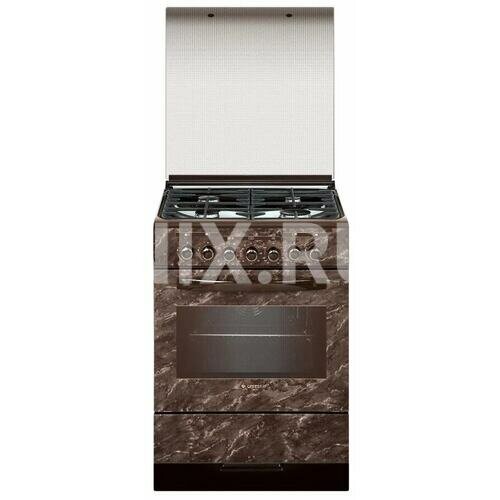 Комбинированная плита Gefest 6302-03 0054 (коричневый с рисунком мрамор) 3