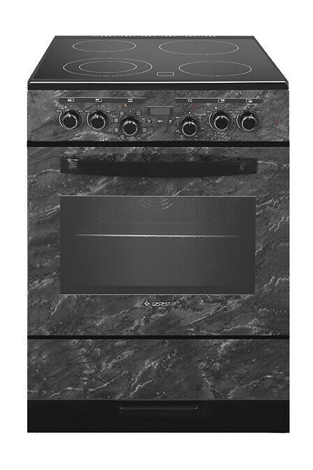 Комбинированная плита Gefest 6502-04 0053 (черный с рисунком мрамор) 