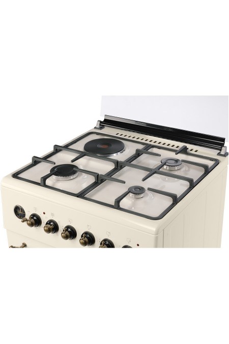 Комбинированная плита Nordfrost GE 6162 YR Retro (бежевый) 3