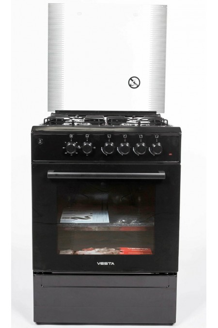 Комбинированная плита Vesta Valencia VGE 10-E (черный) 