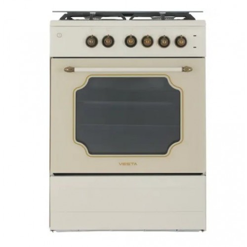 Комбинированная плита Vesta Valencia VGE 10-E Retro (бежевый) 5