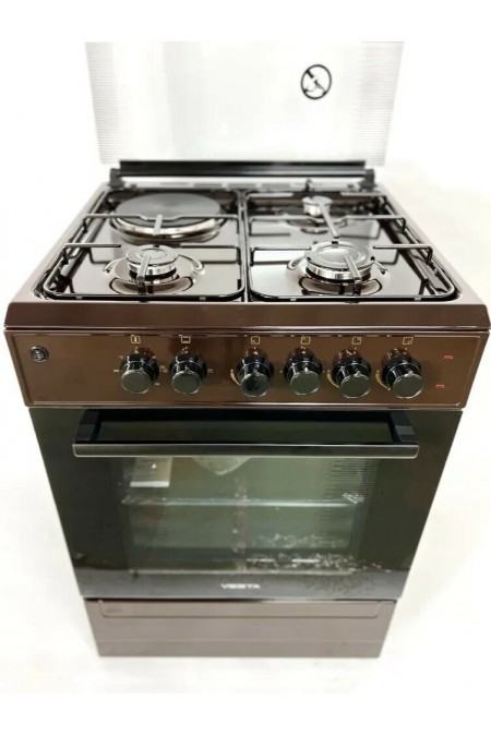 Комбинированная плита Vesta Valencia VKE 10-E (коричневый) 