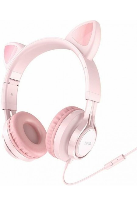 Компьютерная гарнитура Hoco W36 Cat (розовый) 