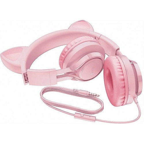 Компьютерная гарнитура Hoco W36 Cat (розовый) 1