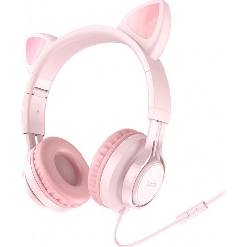 Компьютерная гарнитура Hoco W36 Cat (розовый) 2