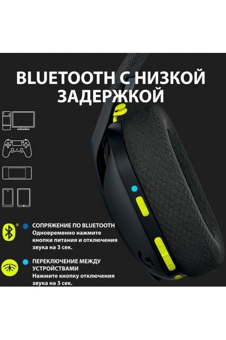 Компьютерная гарнитура Logitech G435 (981-001053) (черный) 2