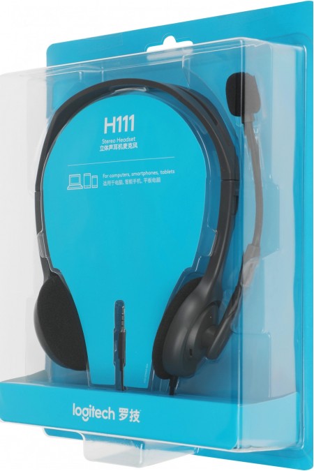 Компьютерная гарнитура Logitech H111 (981-000594) (черный) 7