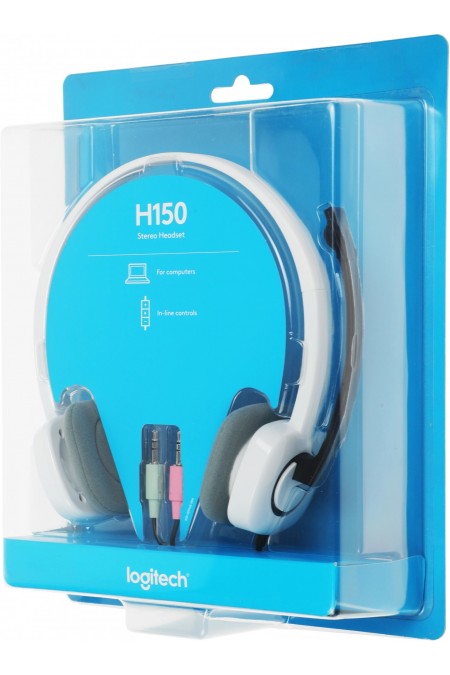 Компьютерная гарнитура Logitech H150 (981-000453) (белый/черный) 9