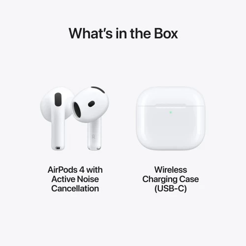 Беспроводные наушники Apple AirPods 4 ANС с шумоподавлением (белый) 6