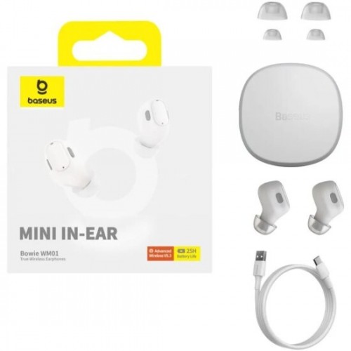 Беспроводные наушники Baseus Bowie WM01 True Wireless Earphones (белый) 3