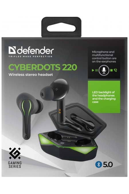 Беспроводные наушники Defender CyberDots 220 (63220) (черный) 8