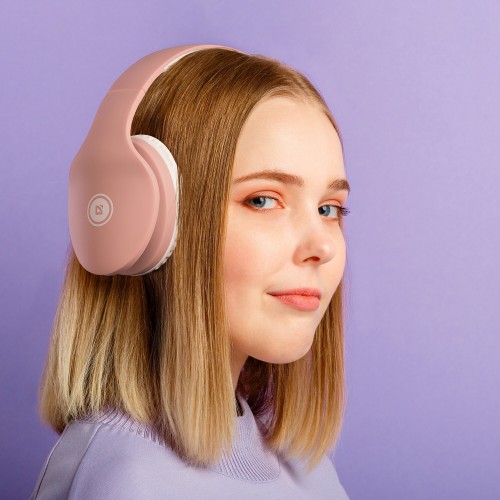 Беспроводные наушники Defender FreeMotion B525 (63528) (розовый/белый) 6