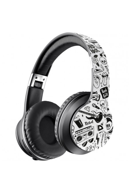 Беспроводные наушники Defender FreeMotion B595 (63596) принт (белый/черный) 