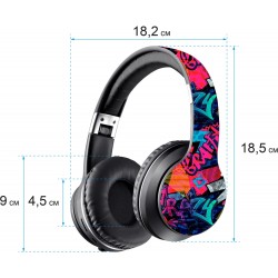 Беспроводные наушники Defender FreeMotion B595 (63597) (черный/граффити)